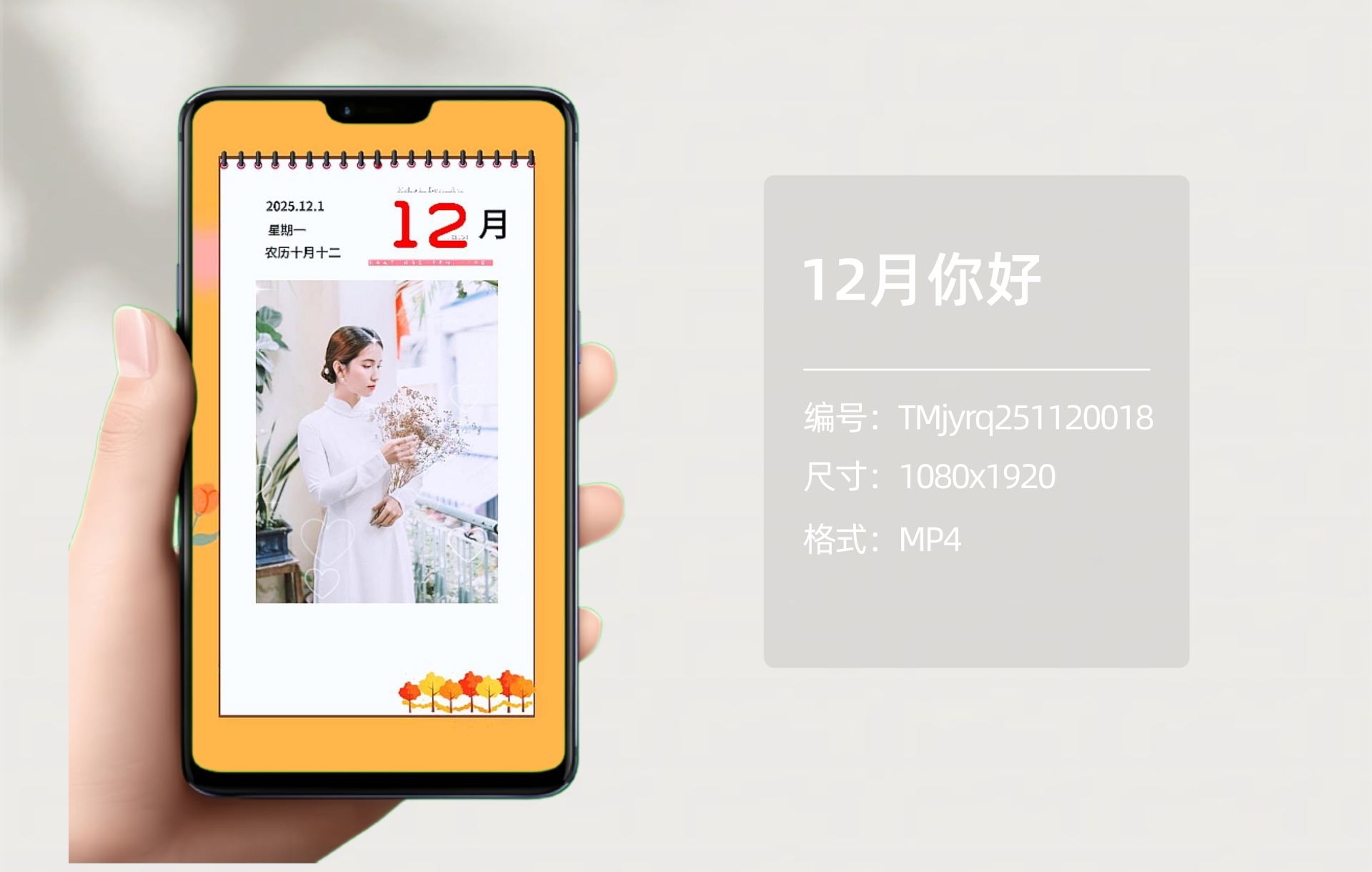 12月你好（编号:TMjyrq251120018）-嘉文星创_电子相册_电子请柬_AI设计工具_视频模板可编辑下载简萌请柬[微信小程序：简萌请柬图文]