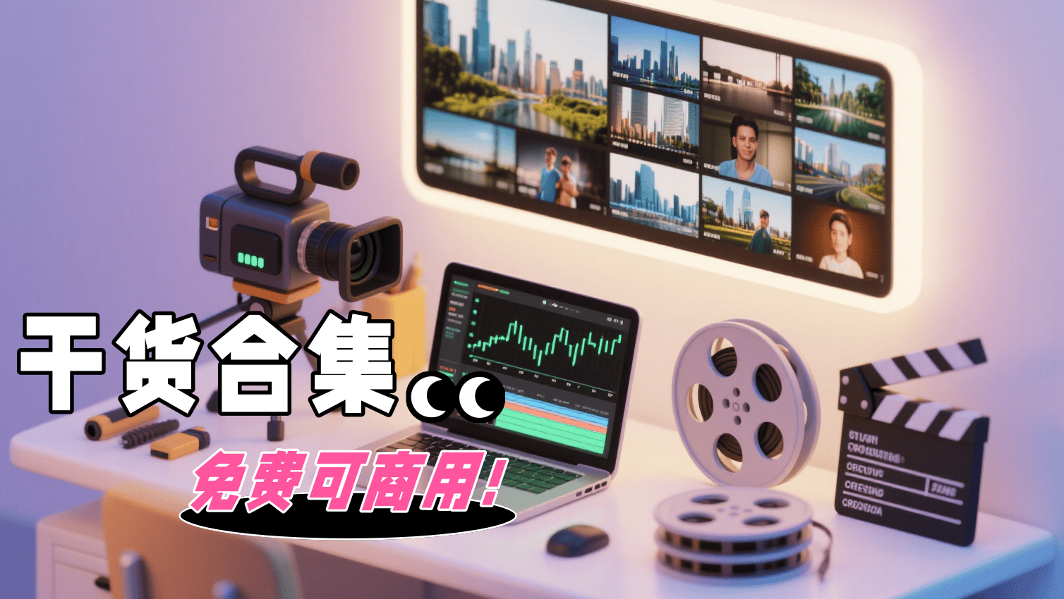 【干货合集】免费可商用！视频创作者必须知道的素材网站大全，解决你99%的素材需求-嘉文星创_电子相册_电子请柬_AI设计工具_视频模板可编辑下载简萌请柬[微信小程序：简萌请柬图文]